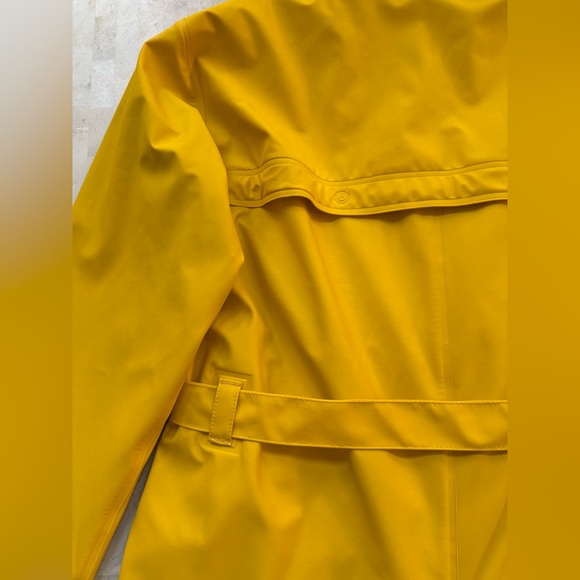 HELLY HANSEN Womens Yellow KIRKWALL II Windproof Hooded Raincoat Logo Lined - XL - Picture 11 of 13